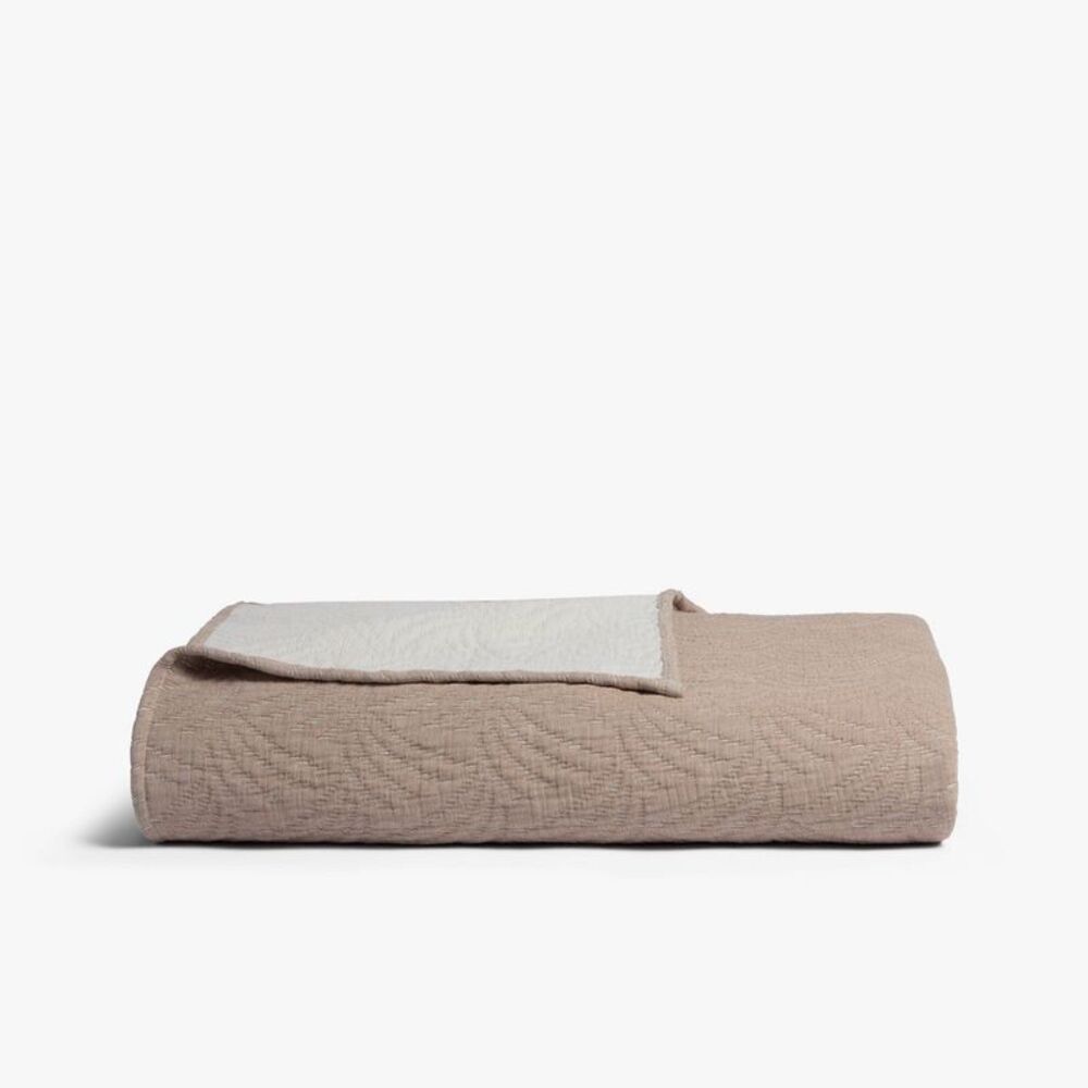 Parachute - Palm Jacquard Bed Blanket Queen/King Pecan - Parac Brown